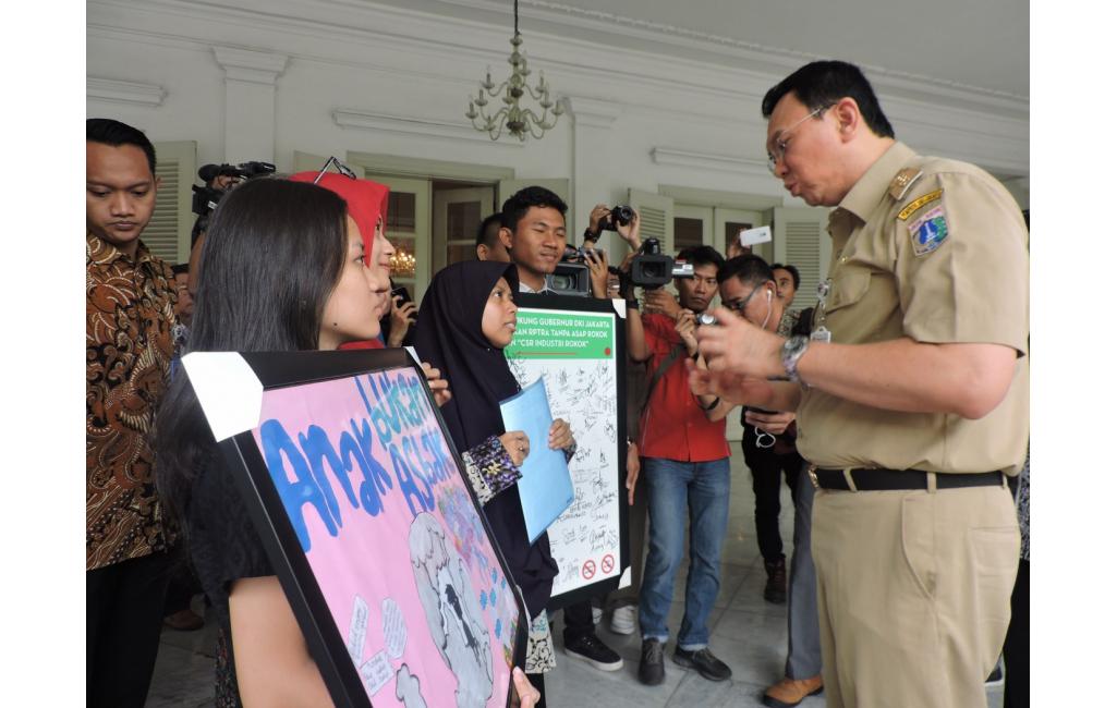 Aksi Tolak Keterlibatan CSR Rokok Di RPTRA