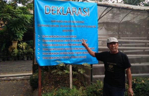 Warga Pandanwangi Bandung Sukses Ciptakan Kawasan Tanpa Rokok